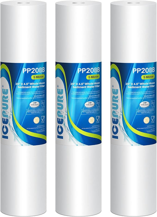 ICEPURE 5 Micron 20" x 4.5" Whole House Sediment Water Filter Cartridge by ICEPURE