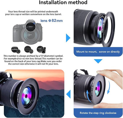 82mm Lens to 105mm Camera Lens Adapter, 82mm to 105mm Filter Step up Ring - Image 5