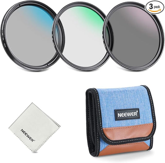 NEEWER 72mm UV/CPL/ND Lens Filter Kit, UV Protection + Circular Polarizing + by Neewer