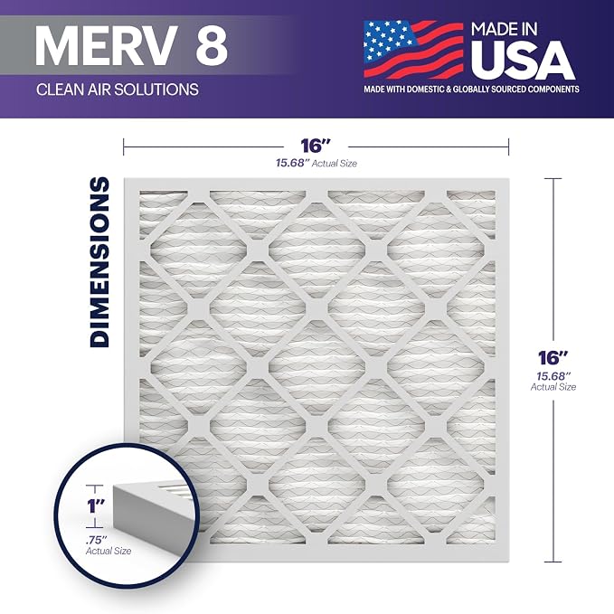 BNX TruFilter 16x16x1 Air Filter MERV 8 - Image 2