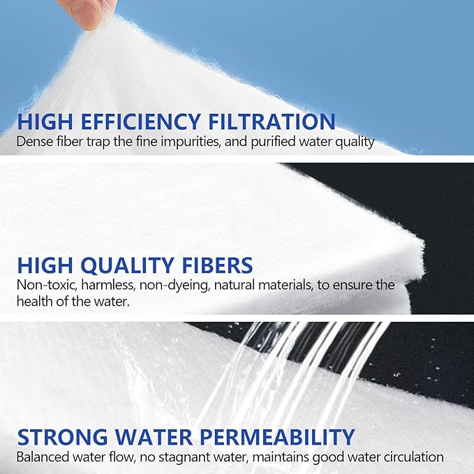 UBeesize Aquarium Filter Media Floss, 6 ft Cut to Fit Pond Filters - Image 4