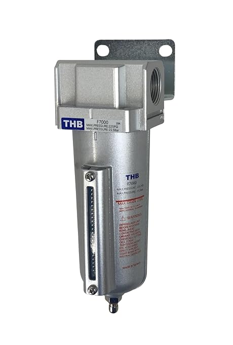 1/2" NPT Industrial Particulate Filter, Removes Water, Debris from Compressed by Unknown