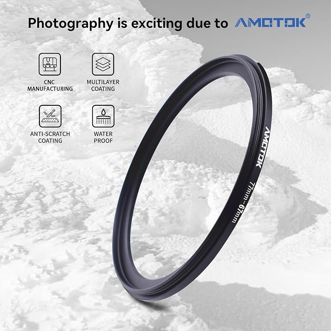 77mm Lens to 67mm Camera Lens Adapter, 77mm to 67mm Filter Step-Down Ring - Image 2