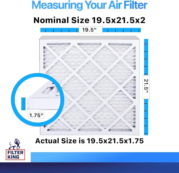 Filter King 19.5x21.5x2 Air Filter | 4-PACK | MERV 8 HVAC Pleated A/C Furnace - Image 2