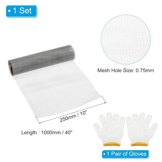 PATIKIL 40"L x 10"W Woven Wire Mesh, 26 Mesh 304 Stainless Steel Air Vent - Image 2