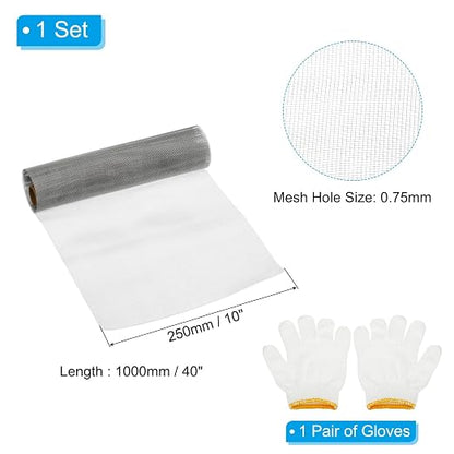 PATIKIL 40"L x 10"W Woven Wire Mesh, 26 Mesh 304 Stainless Steel Air Vent - Image 2