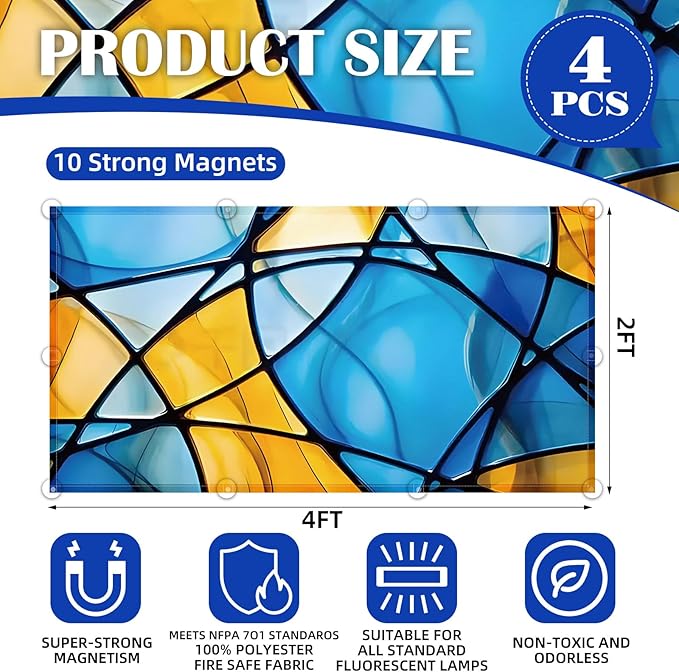 4 Pcs Fluorescent Light Covers - Image 3