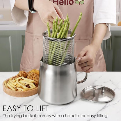50oz 304 Stainless Steel Oil Filter Pot, Heavy Duty Bacon Grease Container & - Image 2