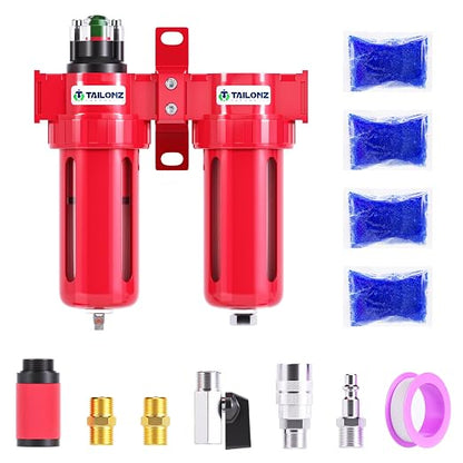 TAILONZ PNEUMATIC 0-150PSI 1/4 Inch NPT Aluminum Alloy Air Filter Drying System by TAILONZPNEUMATIC