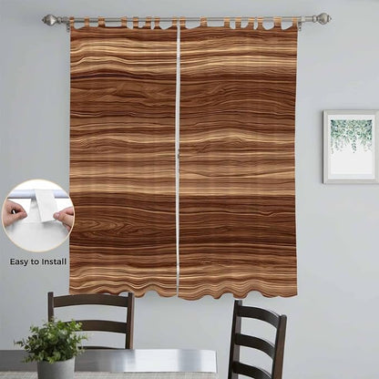 Brown Western Living Room Curtains 84 Inch Length, Window Curtains Tab Top - Image 4