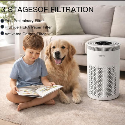 True HEPA Air Purifier 3-Stage Filtration System, 360° Air Intake, Ultra-Quiet - Image 4