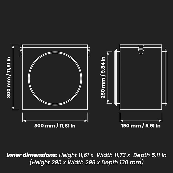 Repa Market 10" Duct Air Filter Box – Galvanized Steel Inline Dryer Filter - Image 2