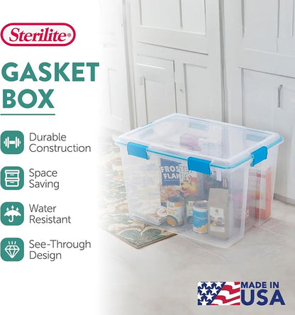 Sterilite 16-Pack Gasket Box, Weather-Resistant Storage Bins - Image 3