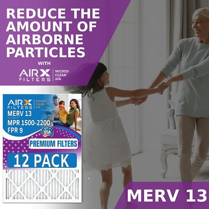 20x24x1 Air Filter MERV 13 Rating, 12 Pack of Furnace Filters Comparable to MPR - Image 4