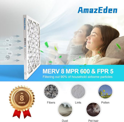 12x12x1 Air Filter 6-Pack MPR 600 & FPR 5 AC Furnace Filters Pleated Dust - Image 3
