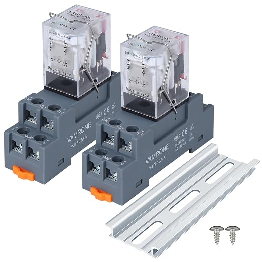 Electromagnetic Power Relay, 8-Pin 10 AMP 24V AC Relay Coil by VAMRONE