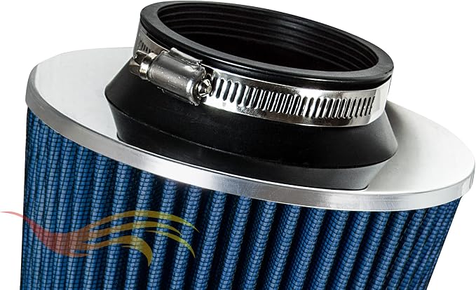 BLUE 2.75" 70 mm Inlet Cold Air Cone Replacement Performance Washable Clamp-On - Image 5
