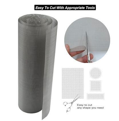 304 Stainless Steel Mesh 60Mesh, 15.7"x47.2" Metal Mesh Screen, Woven Fine Wire - Image 5