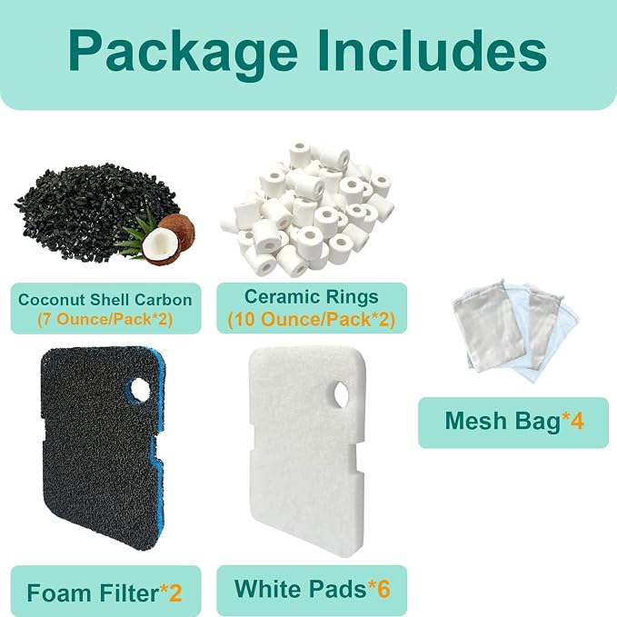 16 Pack Aquarium Filter Media Set Replacement - Image 3