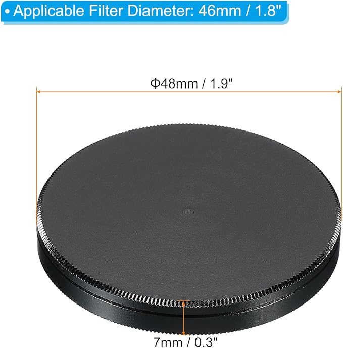 PATIKIL 46mm Lens Cap, 2 Pack Camera Lens Cap Cover Universal Front Metal Lens - Image 2