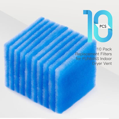 10 Pack Replacement Filters for FUNMAS Indoor Dryer Vent - Image 3