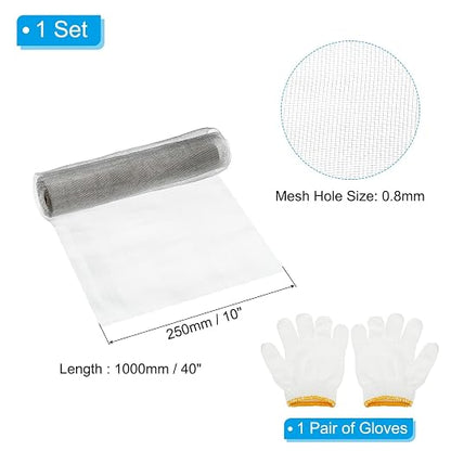 PATIKIL 40" L x 10" W Woven Wire Mesh, 24 Mesh 304 Stainless Steel Air Vent - Image 2