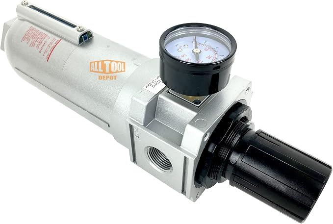 1" NPT SUPER DUTY Compressed Air In Line Filter Regulator Combo Piggyback - Image 4