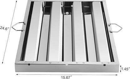 New Star Foodservice 54347 Stainless Steel Hood Filter 16" W x 25" H - Image 2