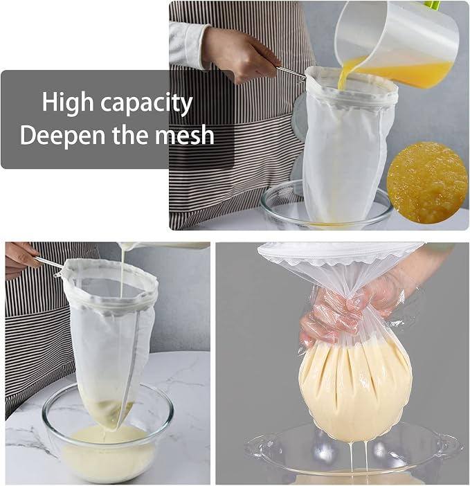 WMKGG Ultra Fine Mesh Strainer Bags, Reusable Filter Bags - Image 6
