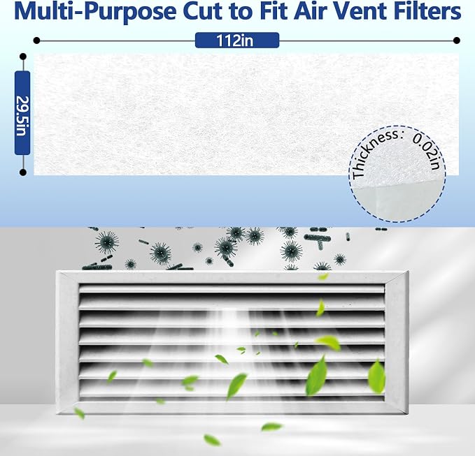 MERV 13 Cut to Fit Air Filter Material, 23 Sq Ft Polyester Filter Roll - Image 2