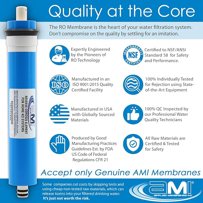 APPLIED MEMBRANES INC. 100 GPD Reverse Osmosis Membrane | RO Membrane Water - Image 5