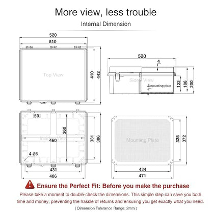 QILIPSU Waterproof Junction Box IP67 Outdoor Plastic Electrical Project - Image 6