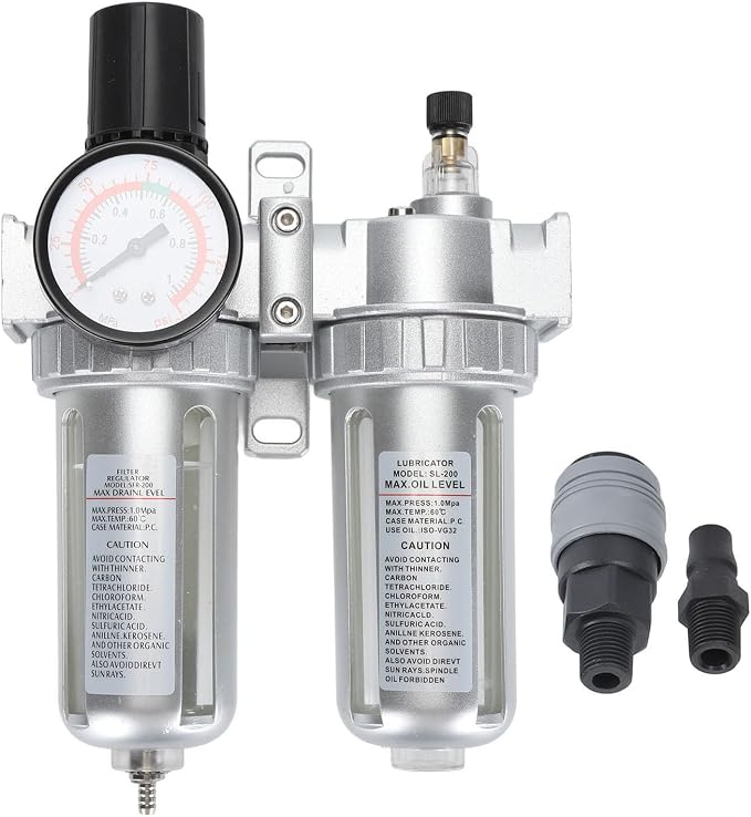 Compressed Air Line Filter, Aluminum Alloy Filter Back Fastening Design 5-60℃ by Oumefar