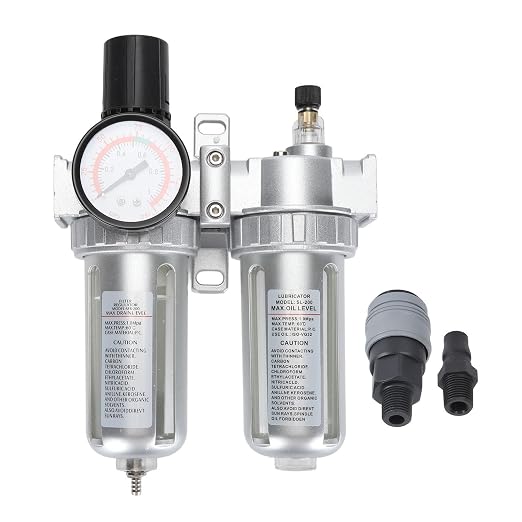 1/4 Inch Aluminum Alloy Air Filter Pressure Regulator, Compressed Air Line by Unknown