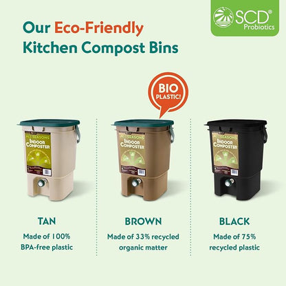 All Seasons Indoor Composter Starter Kit – 5 Gallon Black Compost Bin - Image 9