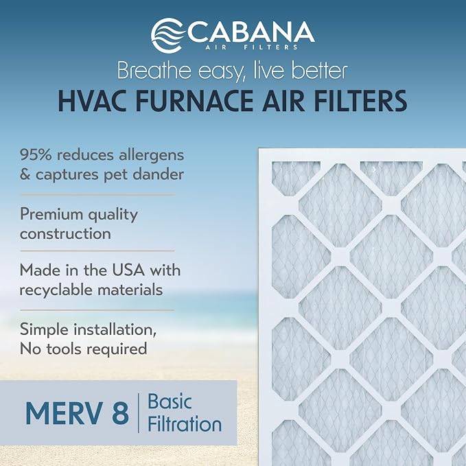 6 Pack HVAC Furnace Air Filters, MERV 8 - Image 2