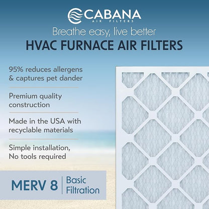 6 Pack HVAC Furnace Air Filters, MERV 8 - Image 2