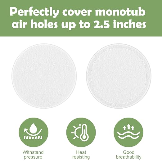 24 Pcs 2.5" Monotub Adhesive Filter Disks-2MM Thick Monotub Filter - Image 3