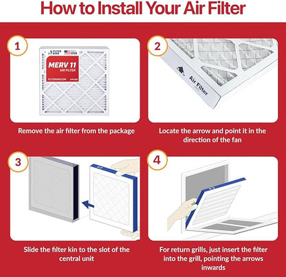 Filter King 16.5x21x1 Air Filter | 4-PACK | MERV 11 HVAC Pleated A/C Furnace - Image 4