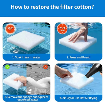 2" Thick Koi Pond Filter Pad, Pond Filter Media, Pond Filter Material White - Image 5