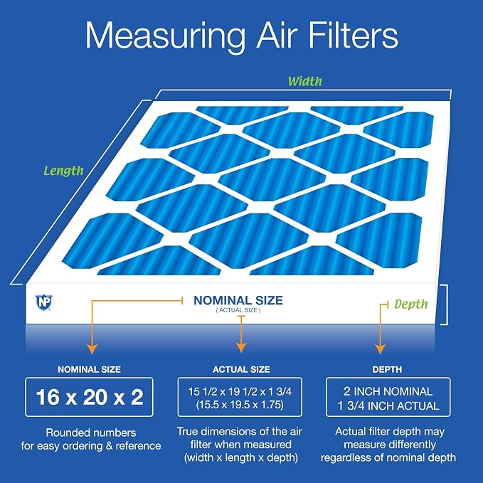 Nordic Pure 16x20x2 Pleated MERV 7 Air Filters 12 Pack - Image 2