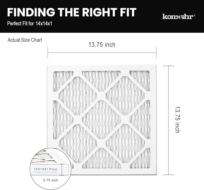 14x14x1 Air Filter MERV 13, HVAC/Furnace AC Filter Replacement, Dust - Image 2