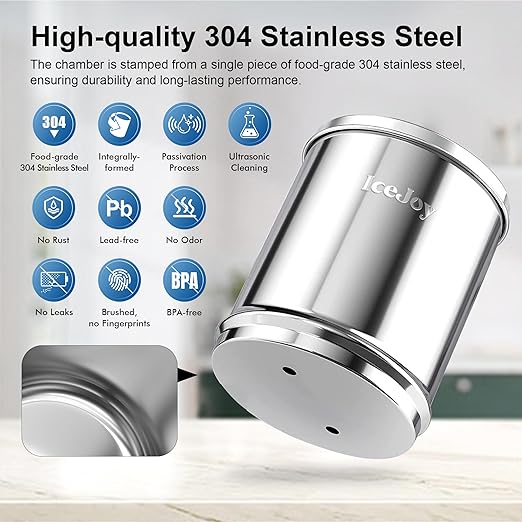 IceJoy Ultra-Filtration Gravity Water Filter System, Stainless Steel Countertop - Image 6