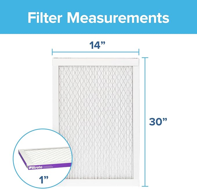 Filtrete 14x30x1 AC Furnace Air Filter, MERV 12, MPR 1500, CERTIFIED asthma & - Image 2
