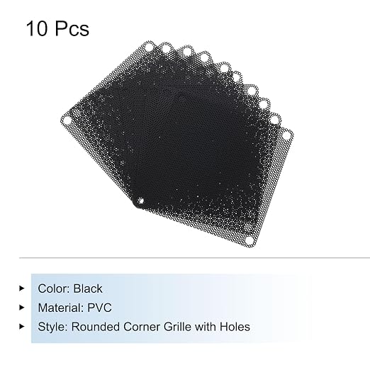 MECCANIXITY 10PCS PC Dust Filter, 80mmx80mm PVC Computer Case Cooler Dustproof - Image 3