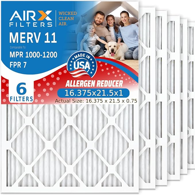 AIRx Filters WICKED CLEAN AIR 16.375x21.5x1 MERV 11 Electrostatic Pleated Air by AIRXFILTERSWICKEDCLEANAIR