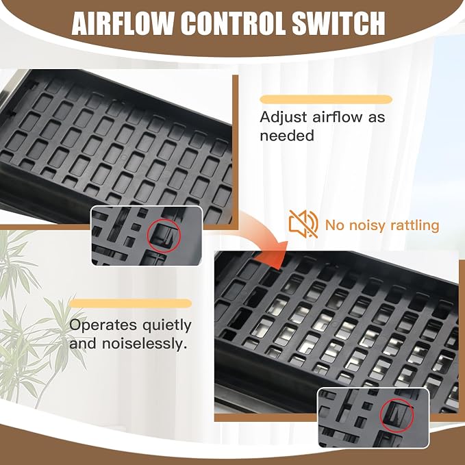 Floor Vents Heavy Duty Walkable Steel Floor Registers 4x10 Inch Floor Air Vent - Image 5