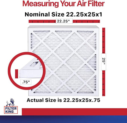 Filter King 22.25x25x1 Air Filter | 4-PACK | MERV 11 HVAC Pleated A/C Furnace - Image 2