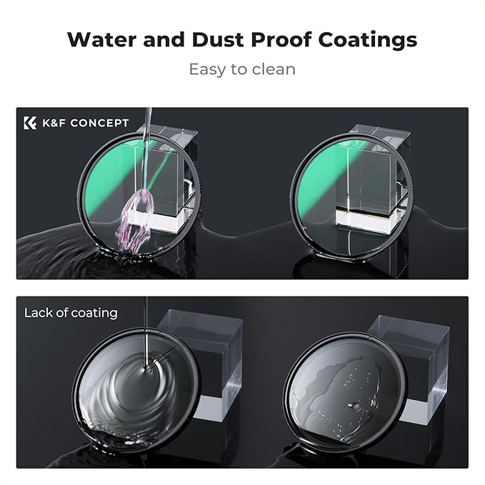 K&F CONCEPT 52mm Black Diffusion 1/4 & 1/8 Lens Filter Kit, Mist Cinematic - Image 6