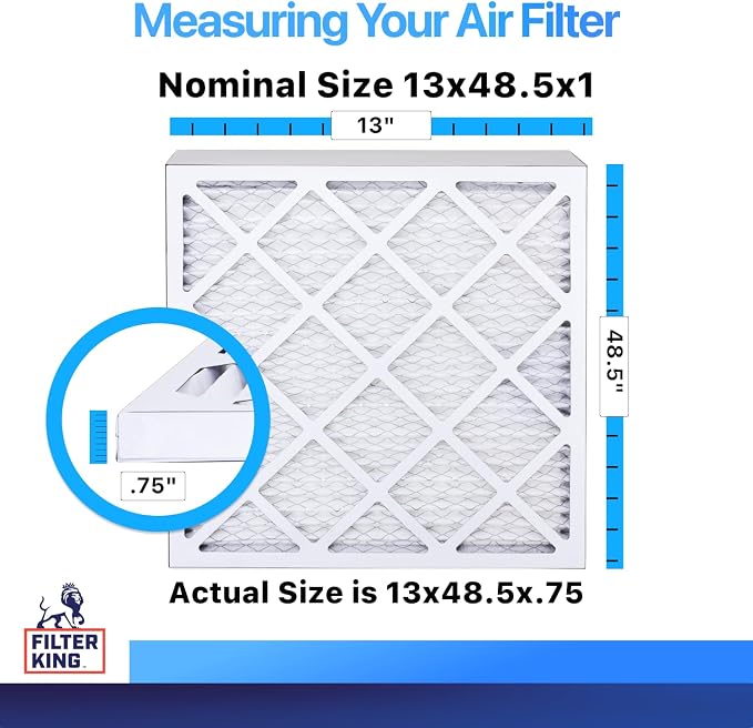 Filter King 13x48.5x1 Air Filter | 4-PACK | MERV 8 HVAC Pleated A/C Furnace - Image 2